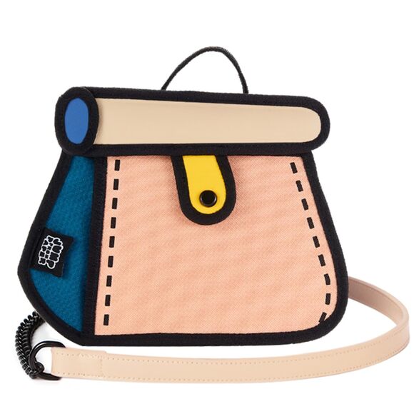 Handbags - 1135 Original 2D Cartoon Crossbody Bag Cake - Fun Pop Art, Jump From Paper